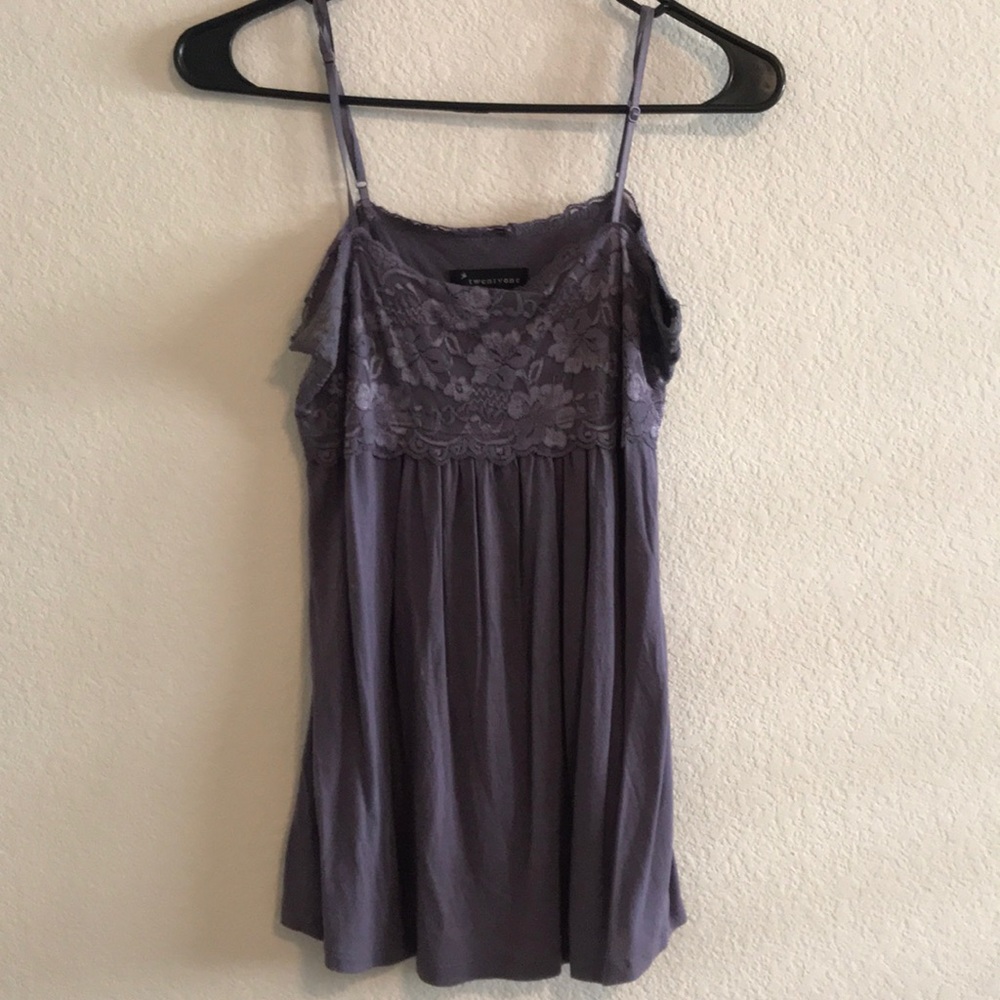 TWENTYONE Purple Dressy/Flowy Tank Top